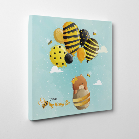 Tablouri canvas Copii - Tablou canvas cu desene pentru camera copiilor, My honey Bee