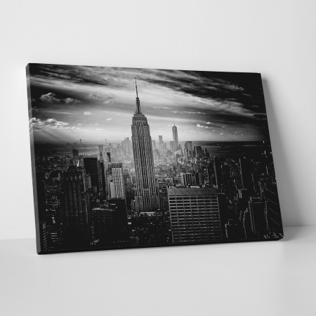 Tablouri canvas Destinatii - Tablou canvas destinatii faimoase, Empire State Building Black&White