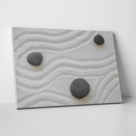 Tablouri canvas Feng Shui - Tablou canvas Feng Shui, motiv oriental, Stones in the Sand