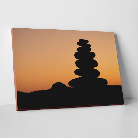 Tablouri canvas Feng Shui - Tablou canvas Feng Shui, motiv oriental, Sunset Stones