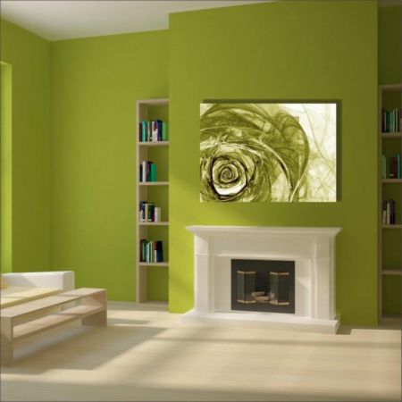 Tablou canvas floral, Green Wireframe Roses [2]