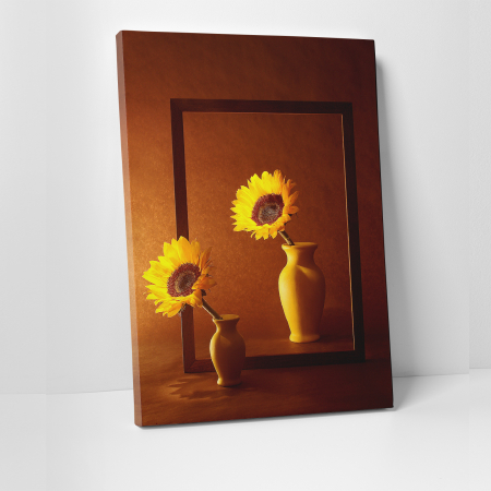 Tablouri canvas Natura - Tablou canvas floral, Sunflowers Sisters