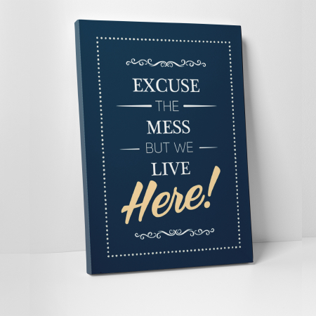 Tablouri canvas Motivationale - Tablou canvas motivational, Excuse the Mess