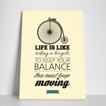 Tablou canvas motivational, Life is Like riding a bicycle [2]
