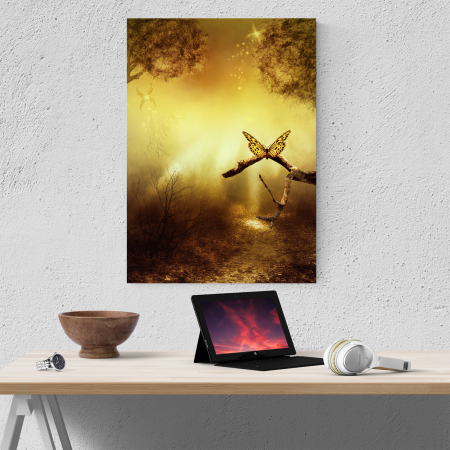 Tablou canvas natura, Gold Butterfly [3]