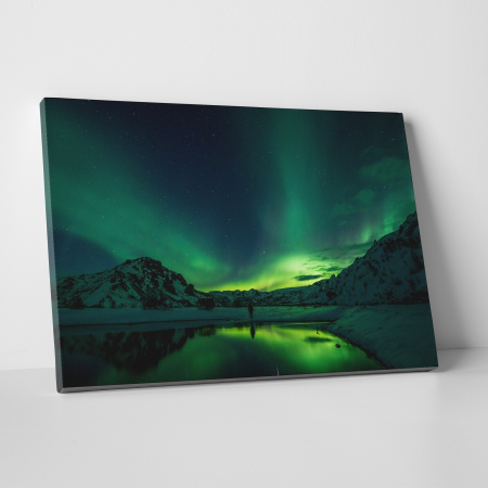Tablouri canvas Natura - Tablou canvas, peisaj natura, Aurora boreala