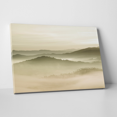 Tablouri canvas Natura - Tablou canvas, peisaj natura, Ceata peste dealuri
