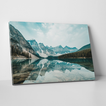 Tablouri - Tablou canvas, peisaj natura, Oglindire in lac
