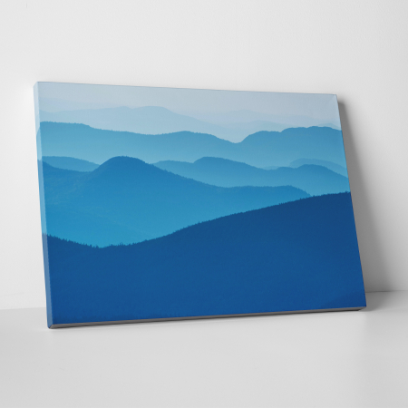 Tablouri - Tablou canvas, peisaj natura, Siluete de munti in departare