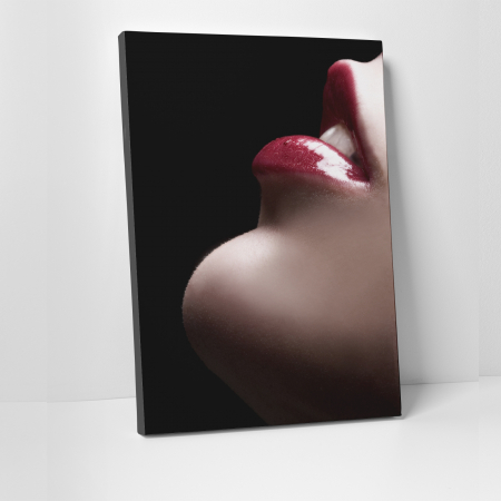 Tablouri canvas Vintage - Tablou canvas people, Red Lips