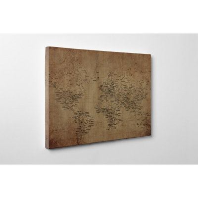 Tablouri canvas Vintage - Tablou canvas retro, Old Map World