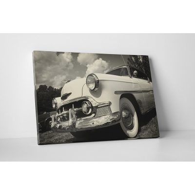 Tablouri canvas Vintage - Tablou canvas retro, Old White Car