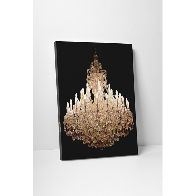 Tablouri canvas Vintage - Tablou canvas retro, White Chandelier