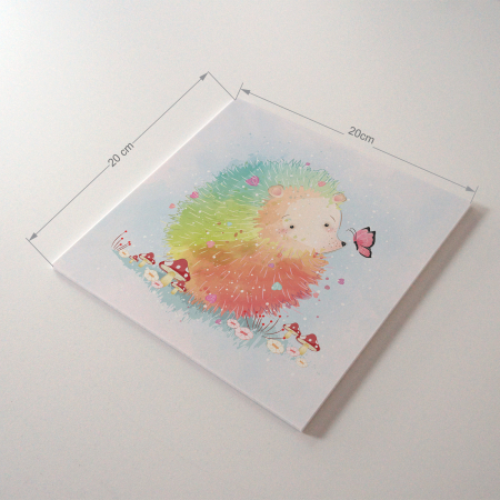 Tablou panou PVC cu desene pentru camera copiilor, Rainbow Hedgehog [2]
