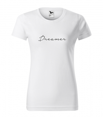 Mesaje motivationale - Tricou alb/negru cu mesaj, Dreamer