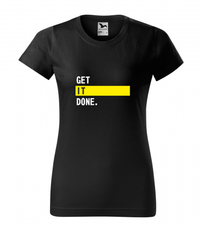 Mesaje motivationale - Tricou alb/negru cu mesaj, Get it Done