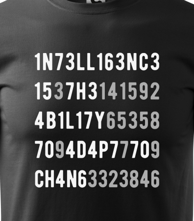 Tricou alb/negru cu mesaj, Intelligence Is The... [1]