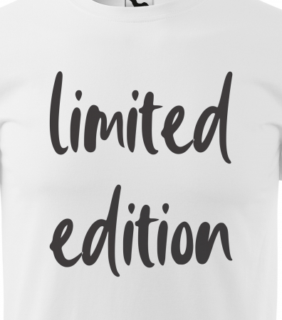 Tricou alb/negru cu mesaj, Limited Edition [1]