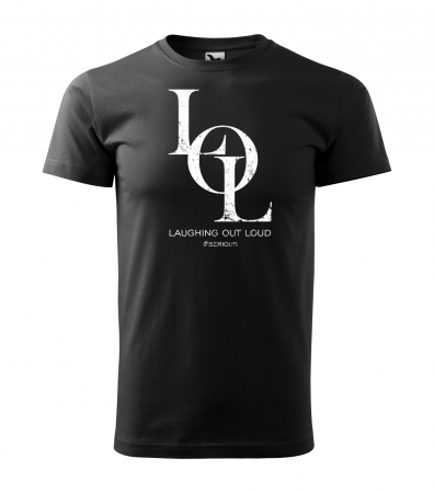 Tricouri cu mesaj - REDUCERE! Tricou de bărbati, marimea XL (negru) cu mesaj, LOL Laughing Out Loud