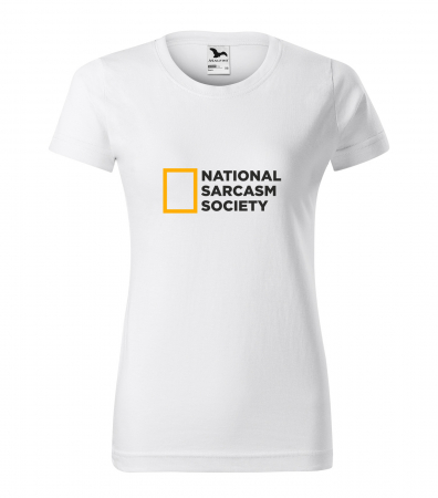 Mesaje sarcastice - Tricou alb/negru cu mesaj, National Sarcasm Society