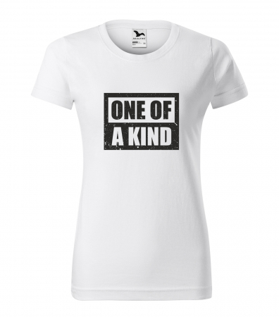 Mesaje motivationale - Tricou alb/negru cu mesaj, One of a Kind