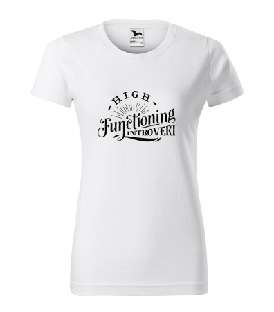 Mesaje sarcastice - Tricou cu mesaj haios anti-social, idee de cadou, High Functioning Introvert