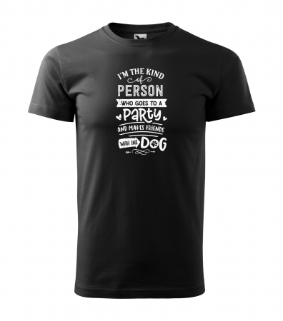 Mesaje sarcastice - Tricou cu mesaj haios anti-social, idee de cadou, Make Friends With The Dog