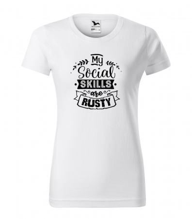 Mesaje sarcastice - Tricou cu mesaj haios anti-social, idee de cadou, My Social Skills Are Rusty