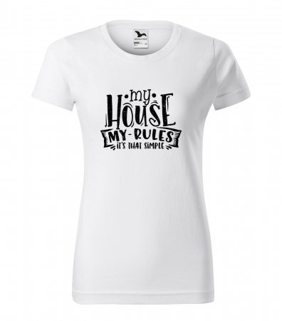 Tricouri tatici - Tricou cu mesaj, pentru parinti, idee de cadou, My House. My Rules