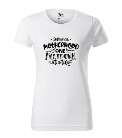 Tricouri mamici - Tricou cu mesaj, pentru parinti, idee de cadou, One Meltdown at a Time