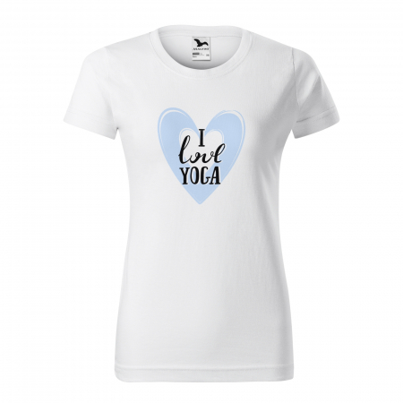 Tricouri sport/fitness - Tricou dama, idee de cadou, pentru pasionatii de yoga, I Love Yoga