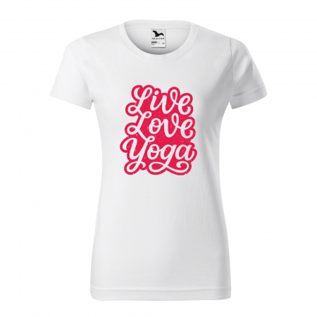 Tricouri yoga - Tricou dama, idee de cadou, pentru pasionatii de yoga, Live Love Yoga