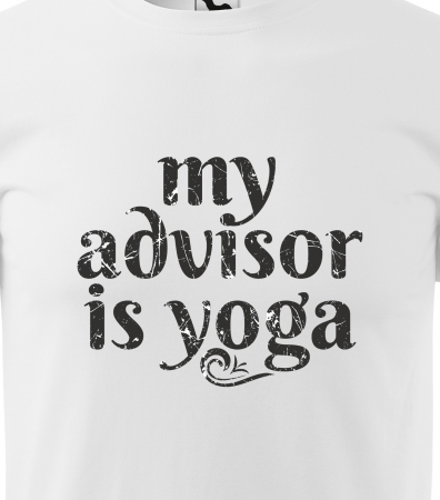 Tricou dama, idee de cadou, pentru pasionatii de yoga, My Advisor is Yoga [1]