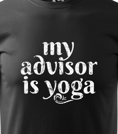 Tricou dama, idee de cadou, pentru pasionatii de yoga, My Advisor is Yoga [1]
