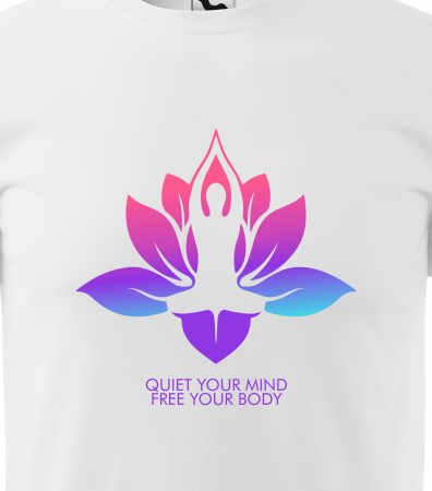 Tricou dama, idee de cadou, pentru pasionatii de yoga, Quiet Your Mind Free Your Body [1]