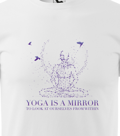 Tricou dama, idee de cadou, pentru pasionatii de yoga, Yoga is a Mirror [1]