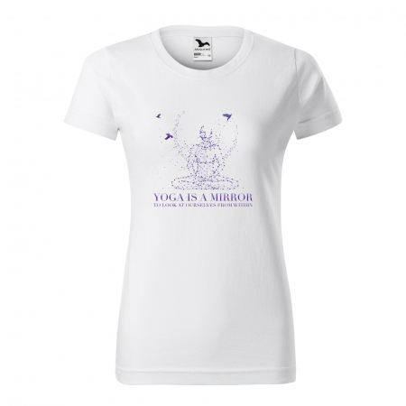 Tricouri yoga - Tricou dama, idee de cadou, pentru pasionatii de yoga, Yoga is a Mirror
