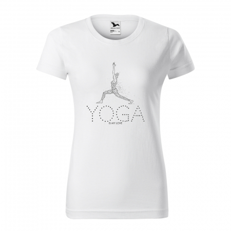 Tricouri yoga - Tricou dama, idee de cadou, pentru pasionatii de yoga, Yoga is my Love