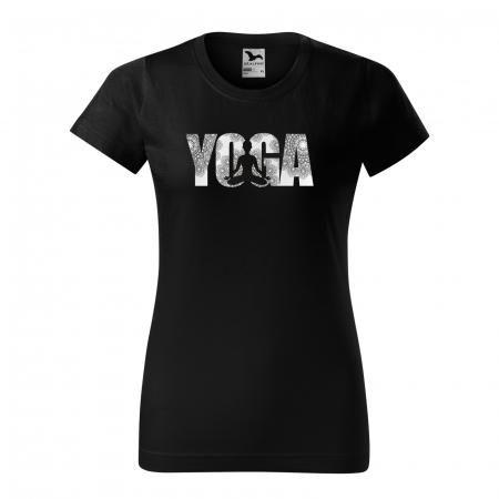 Tricouri yoga - Tricou dama, idee de cadou, pentru pasionatii de yoga, Yoga Power Meditation