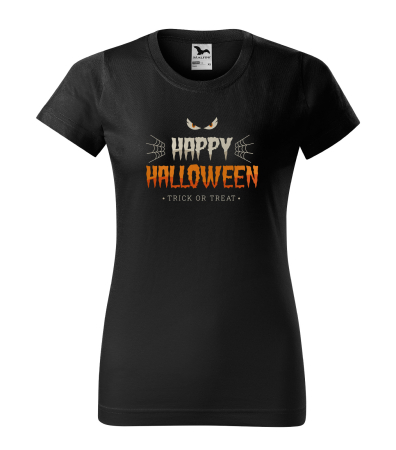 Detaliu Tricou Halloween Night (Noaptea de Halloween) cu ochi și pânză de păianjen [1]