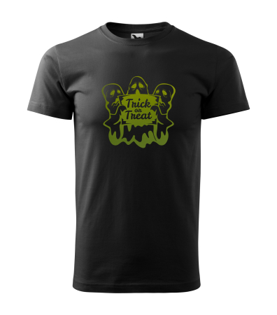 Detaliu Tricou Halloween The Tree Ghosts (Fantome Copac) cu efect neon [1]
