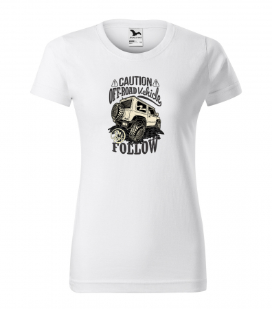 Tricouri offroad - Tricou, idee de cadou, pentru cei pasionati de offroad, Caution. Offroad Vehicle, Dont Follow