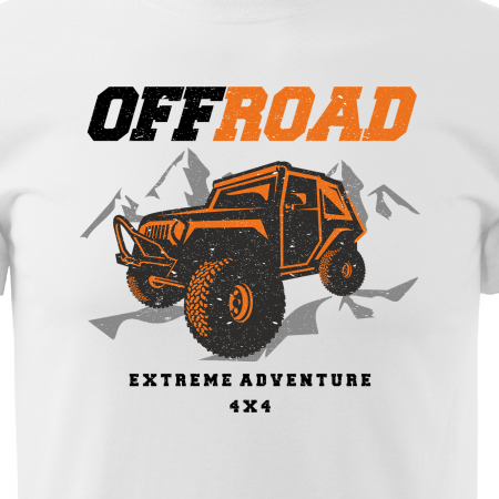 Tricou, idee de cadou, pentru cei pasionati de offroad, Extreme Adventure. 4x4 Offroad [1]