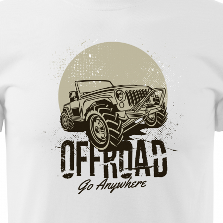 Tricou, idee de cadou, pentru cei pasionati de offroad, Go Anywhere With Offroad Car [1]