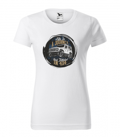 Tricouri offroad - Tricou, idee de cadou, pentru cei pasionati de offroad, Life is a Journey Traveled in 4x4