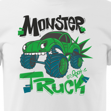 Tricou, idee de cadou, pentru cei pasionati de offroad, Monster Truck. Lets Rock [1]