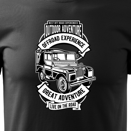 Tricou, idee de cadou, pentru cei pasionati de offroad, Outdoor Adventure. Live on the Road [1]