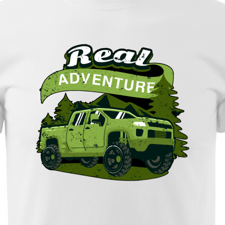 Tricou, idee de cadou, pentru cei pasionati de offroad, Real Adventure [1]