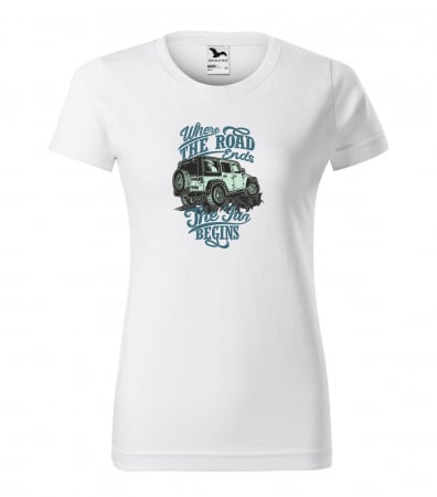 Tricouri offroad - Tricou, idee de cadou, pentru cei pasionati de offroad, The Road Ends, The Fun Begins
