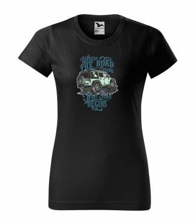 Tricouri offroad - Tricou, idee de cadou, pentru cei pasionati de offroad, The Road Ends, The Fun Begins
